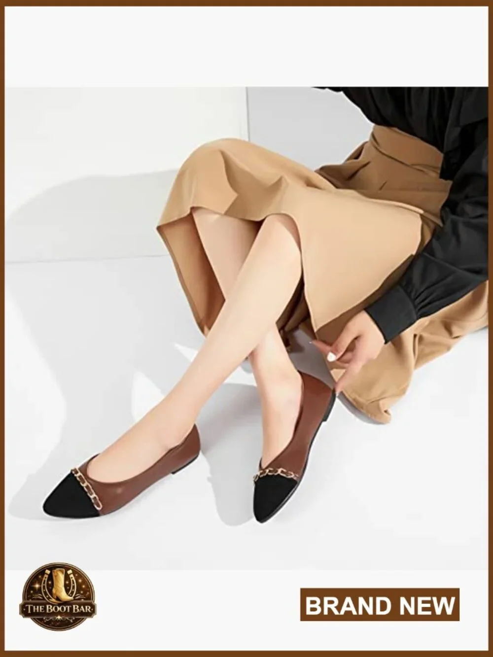 Pointed Toe Ballet Flats with Memory Foam Insole, Faux Suede, Dress Shoes